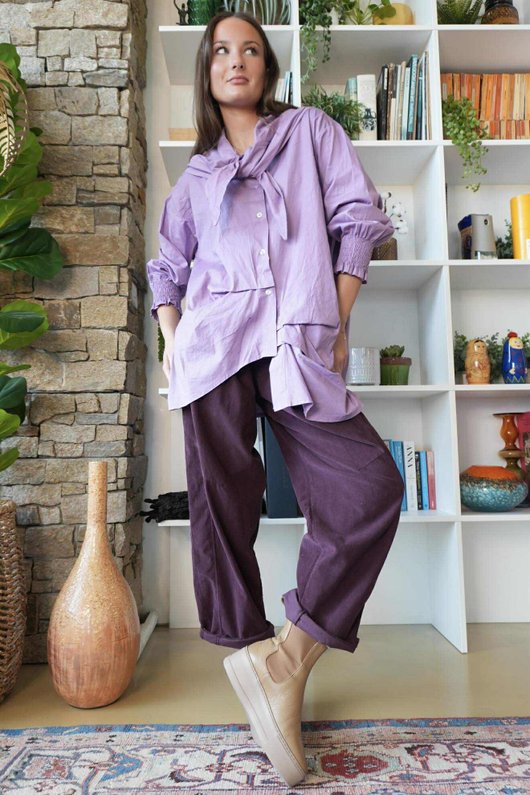 Stanley Baby Cord Jogger Aubergine /15=